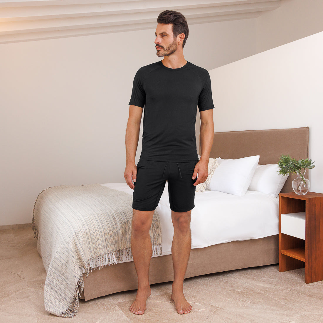 Pyjamas Shorts Herren || Black