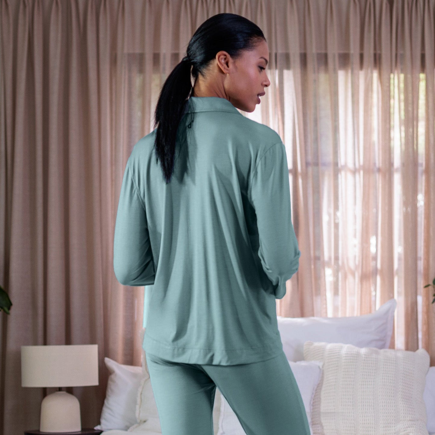 Pyjama Damen || Frosted sage