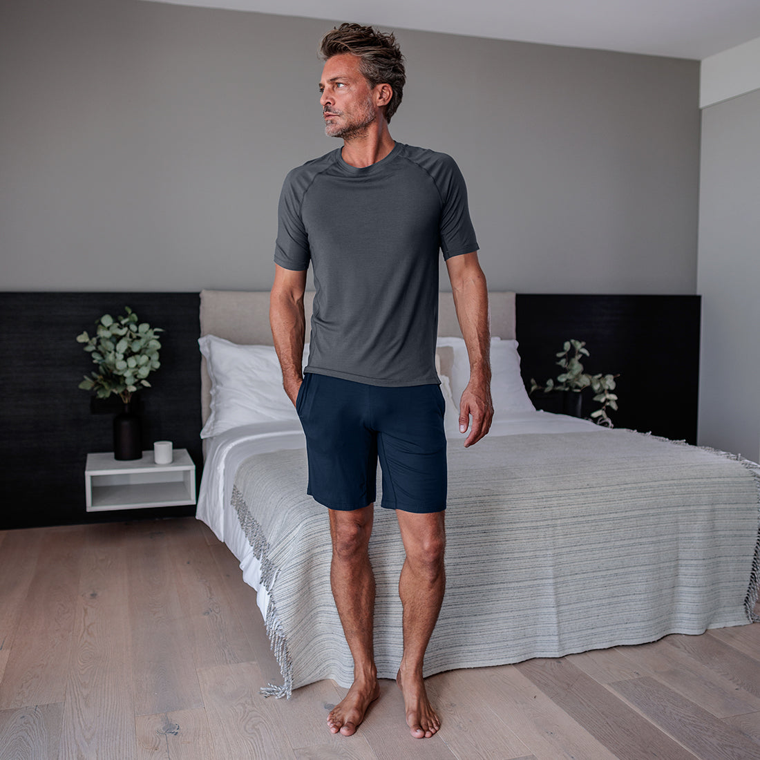 Pyjamas Shorts Herren || Midnight blue