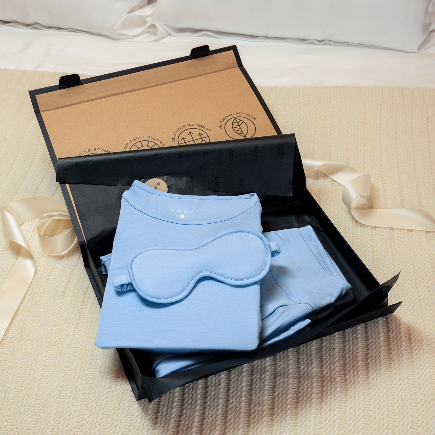 Geschenkset Pyjamas Damen || Pale blue