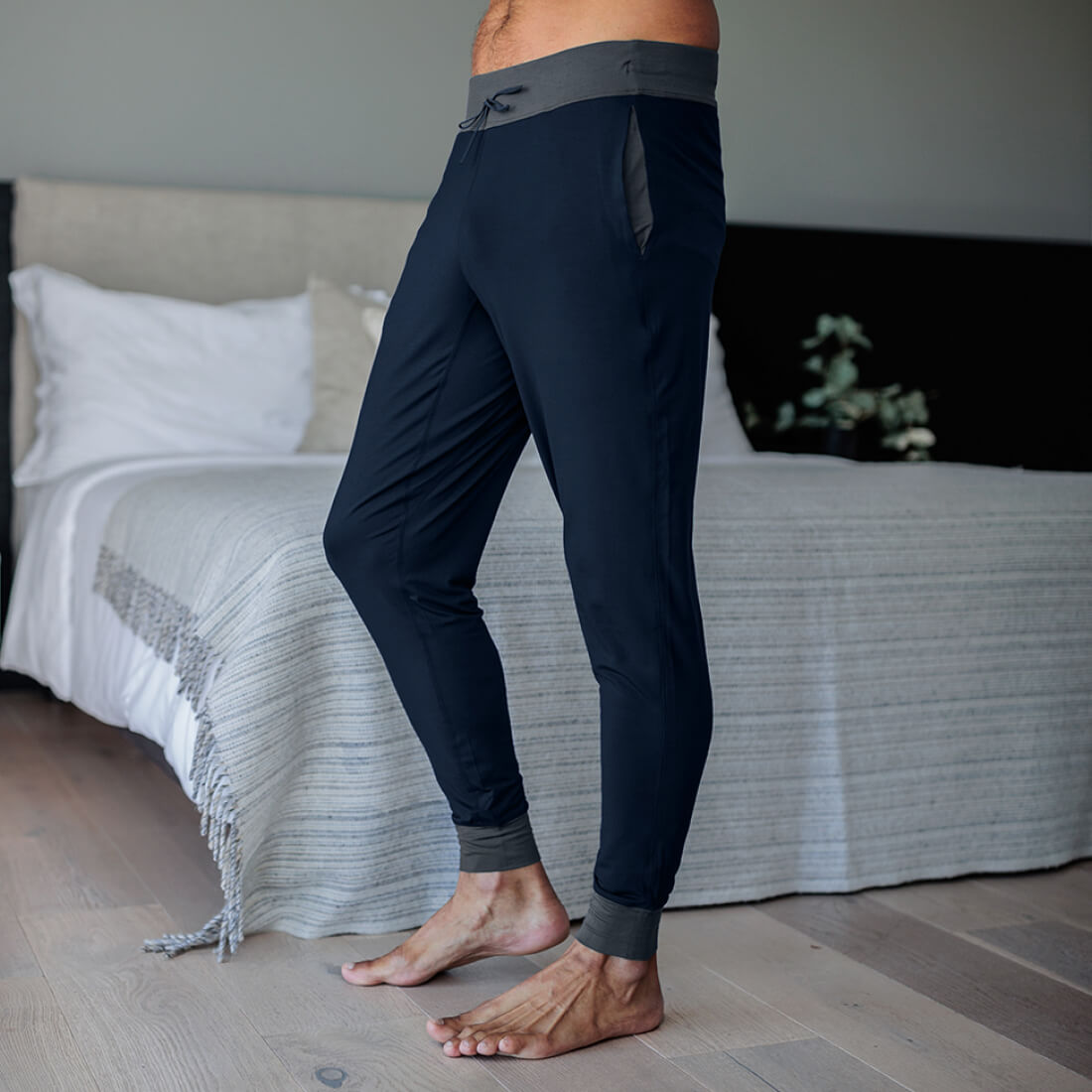 Pyjama Hose Herren || Midnight blue