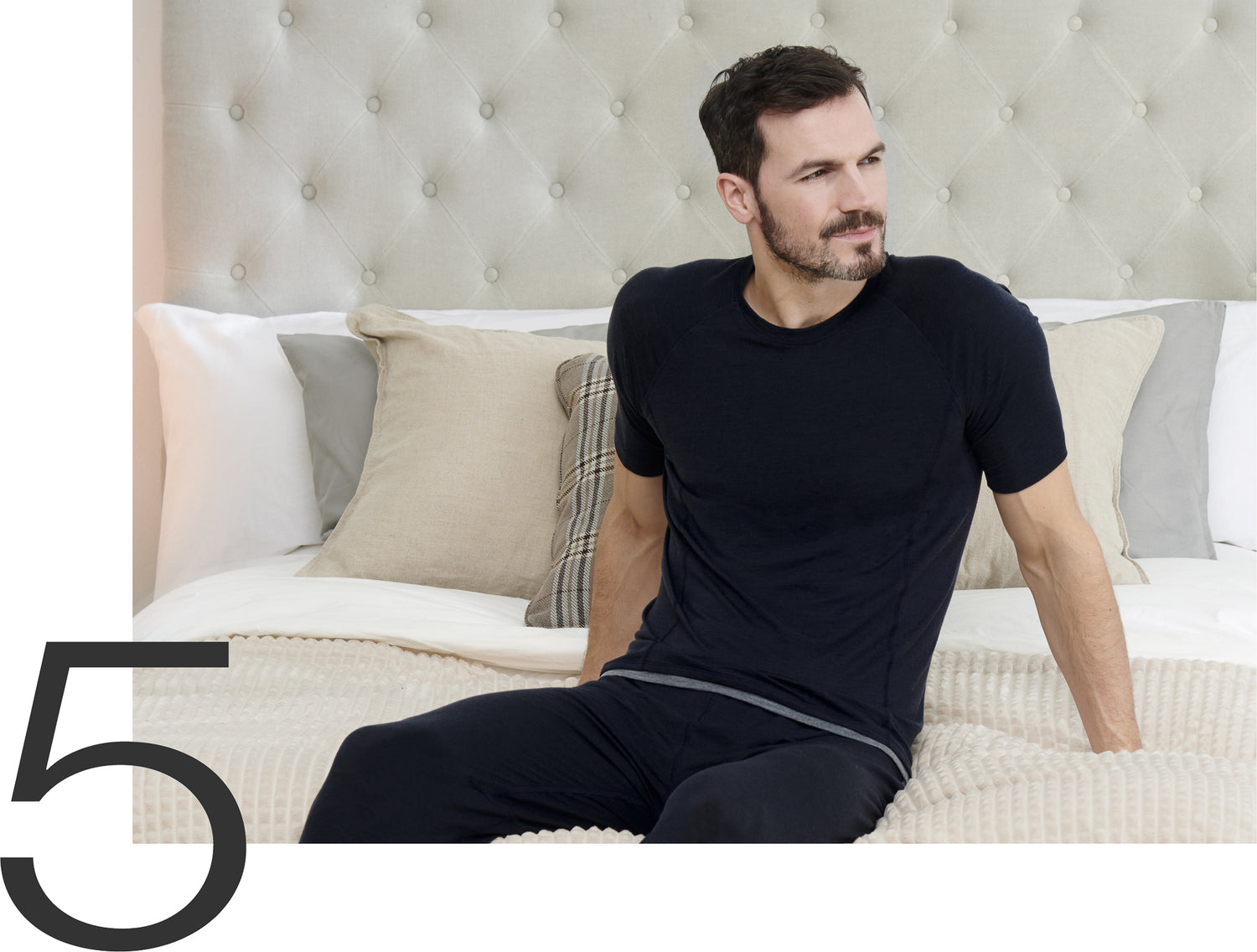 Merino Schlafanzug Herren