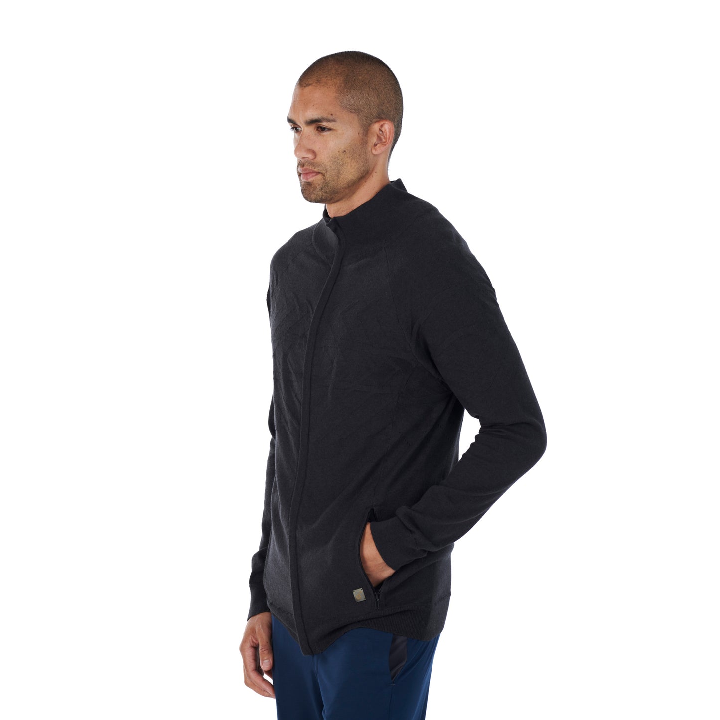 Merino Cardigan Herren || Charcoal