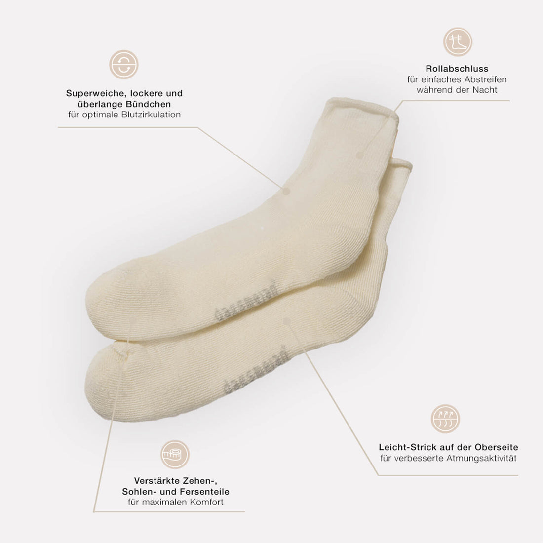 Schlafsocken || Off white