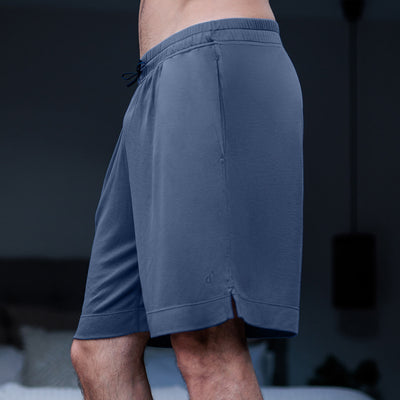 Sommer Schlafshorts Herren || Coastal blue