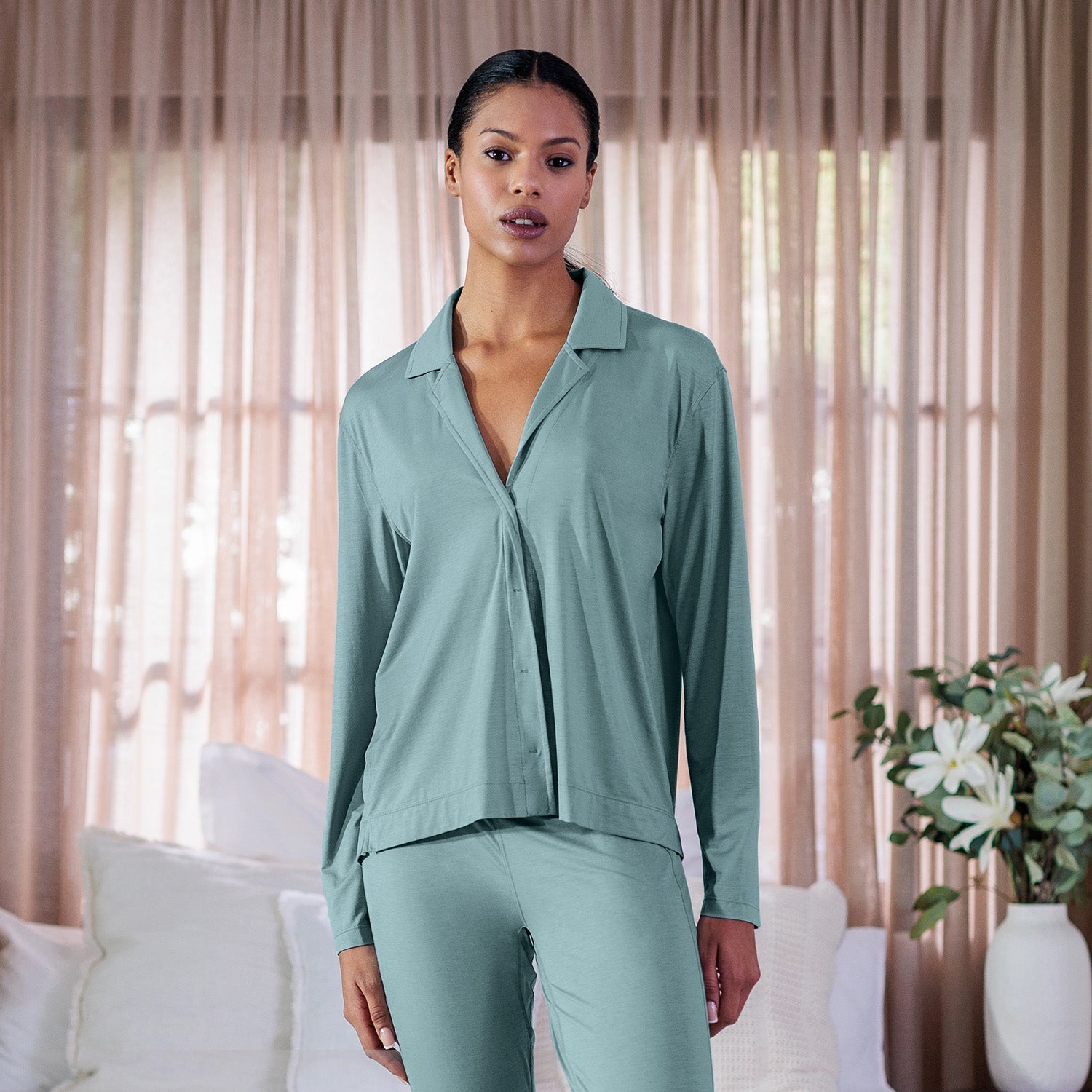 Pyjama Damen || Frosted sage