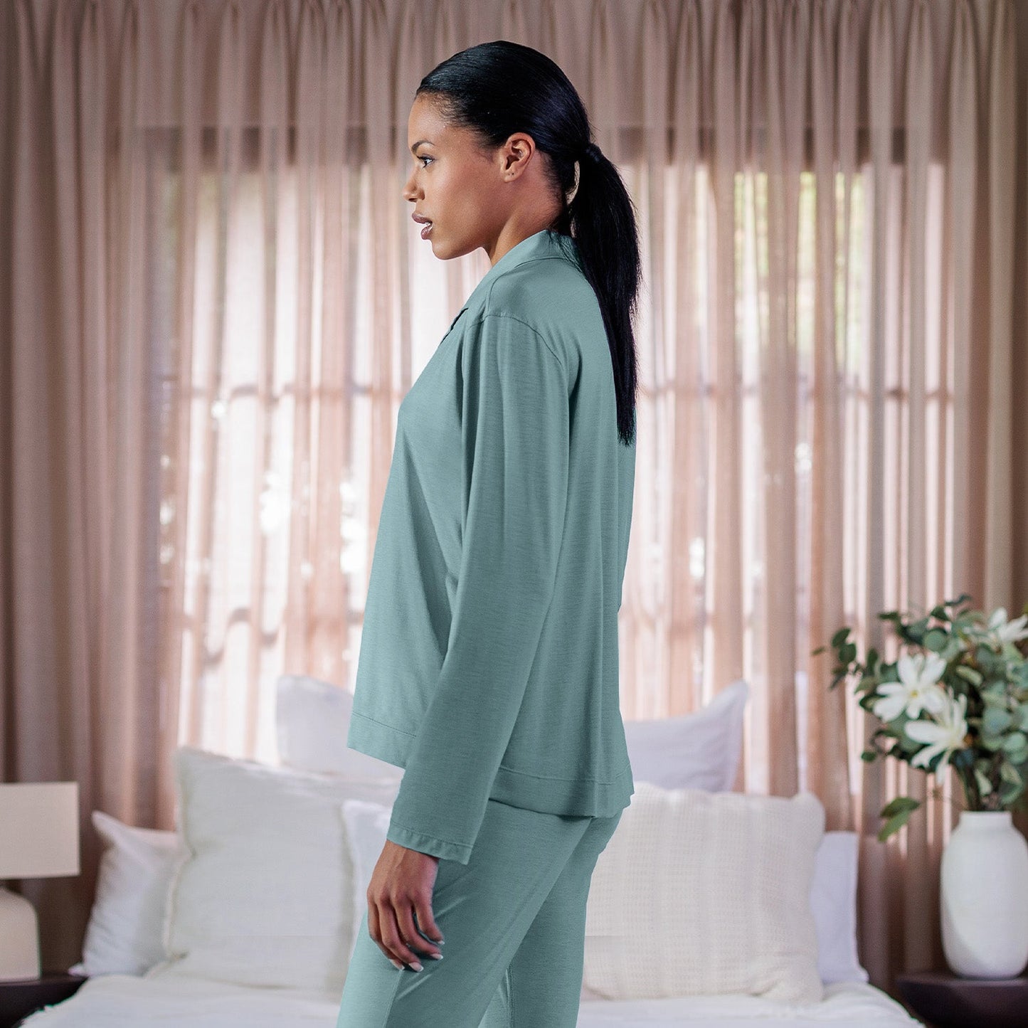 Pyjama Damen || Frosted sage