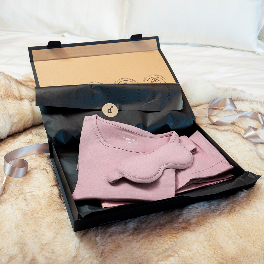 Geschenkset Damen Pyjamas || Dusty pink melange