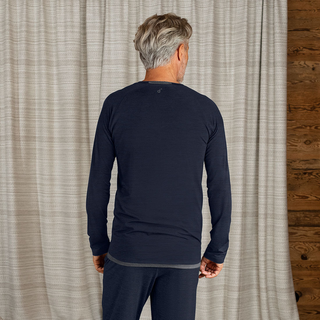 Merino Pyjama Herren || Winter night melange