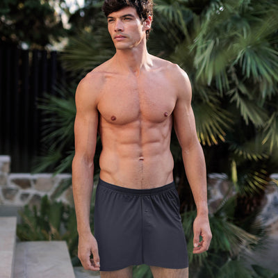 Sommer Pyjama Boxers Herren || Cool grey