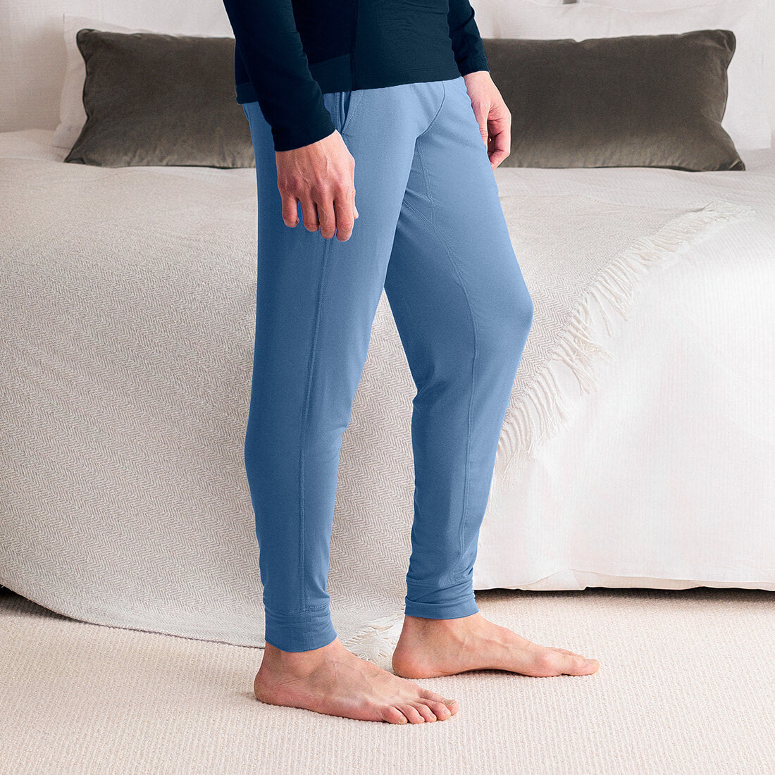 Pyjama Hose Herren || Sky blue