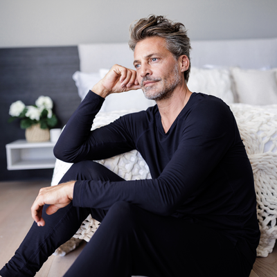 Pyjama für sensible Haut || Navy blue