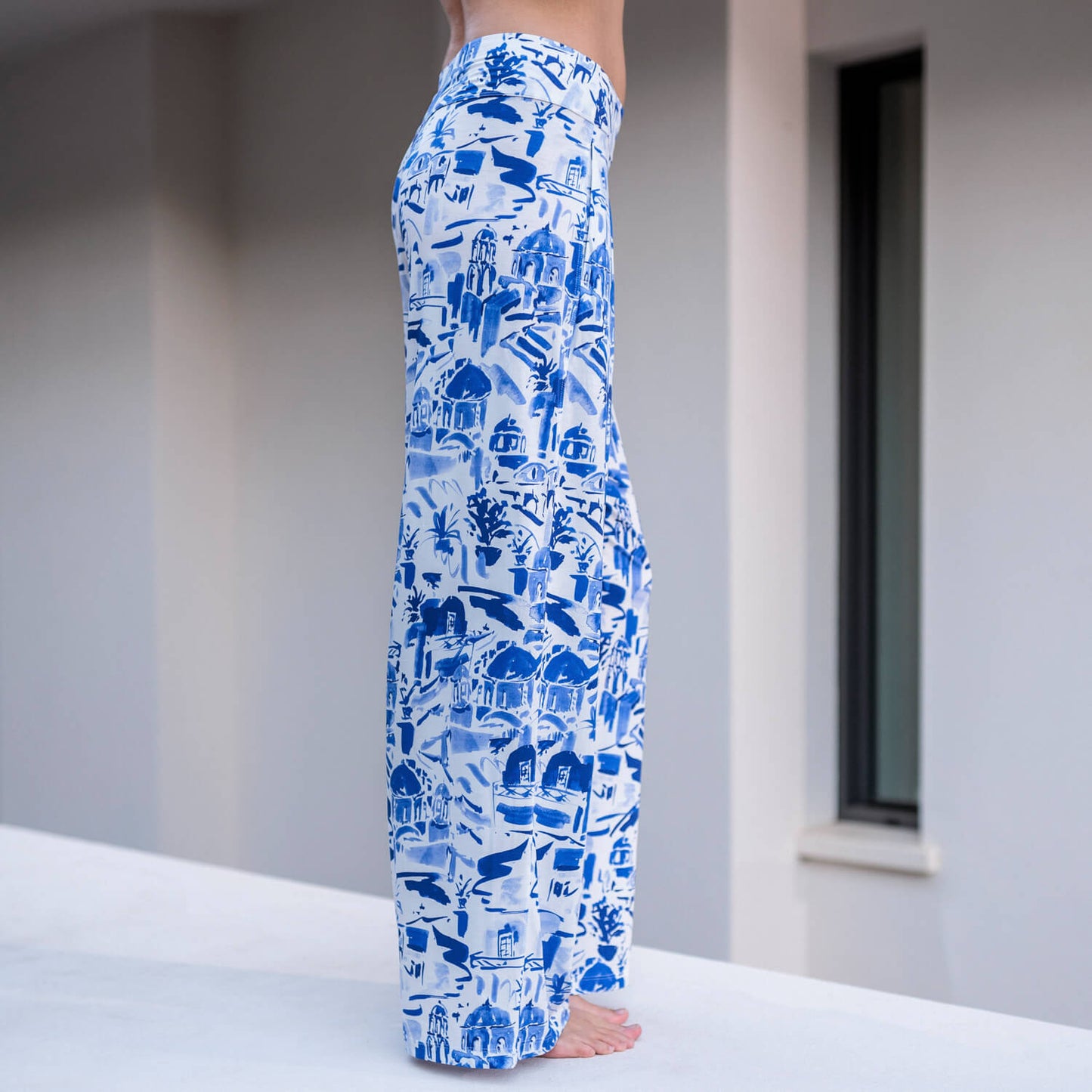 Kühlendes Pyjama Hose Damen || Santorini