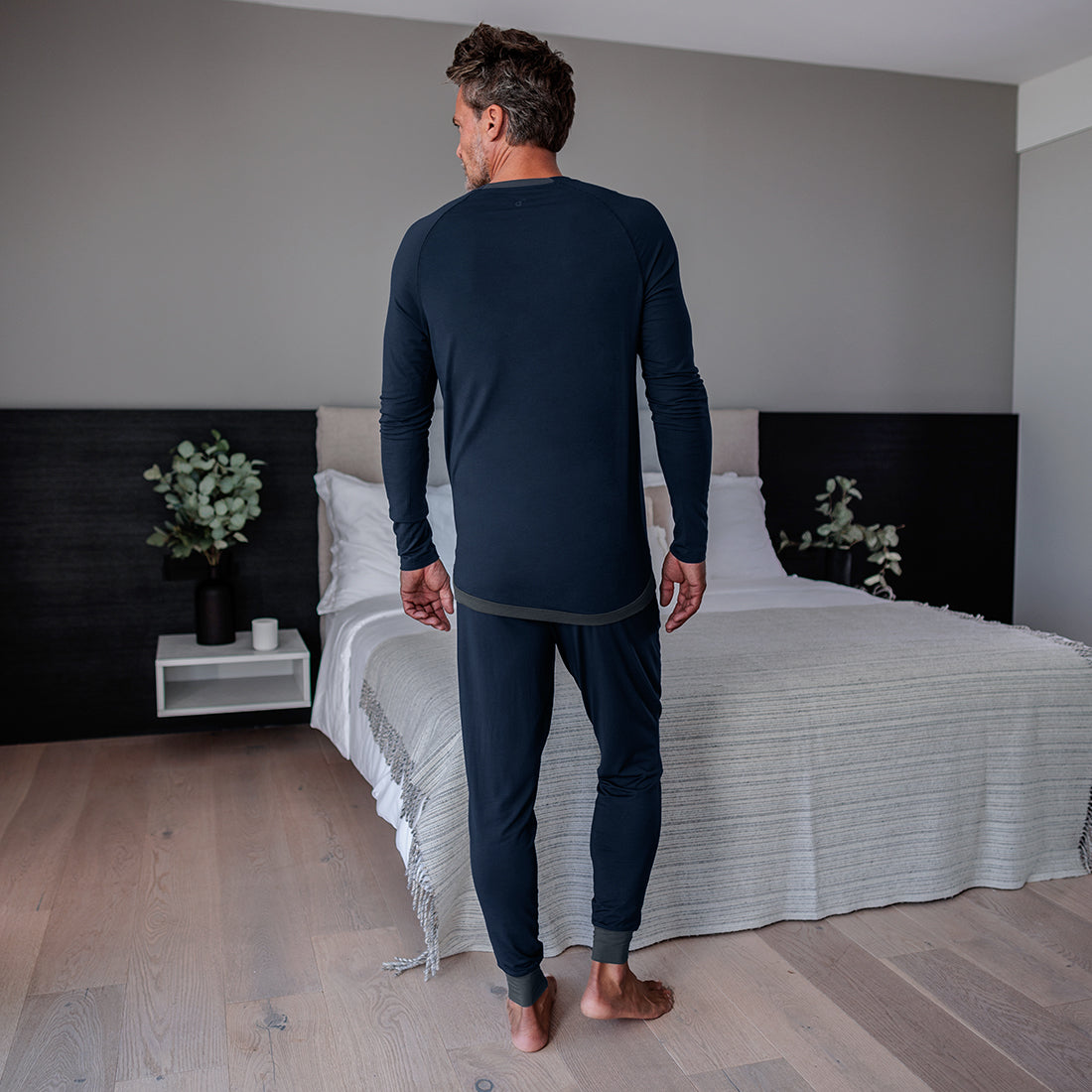 Balance long sleeves shirt men || Midnight blue