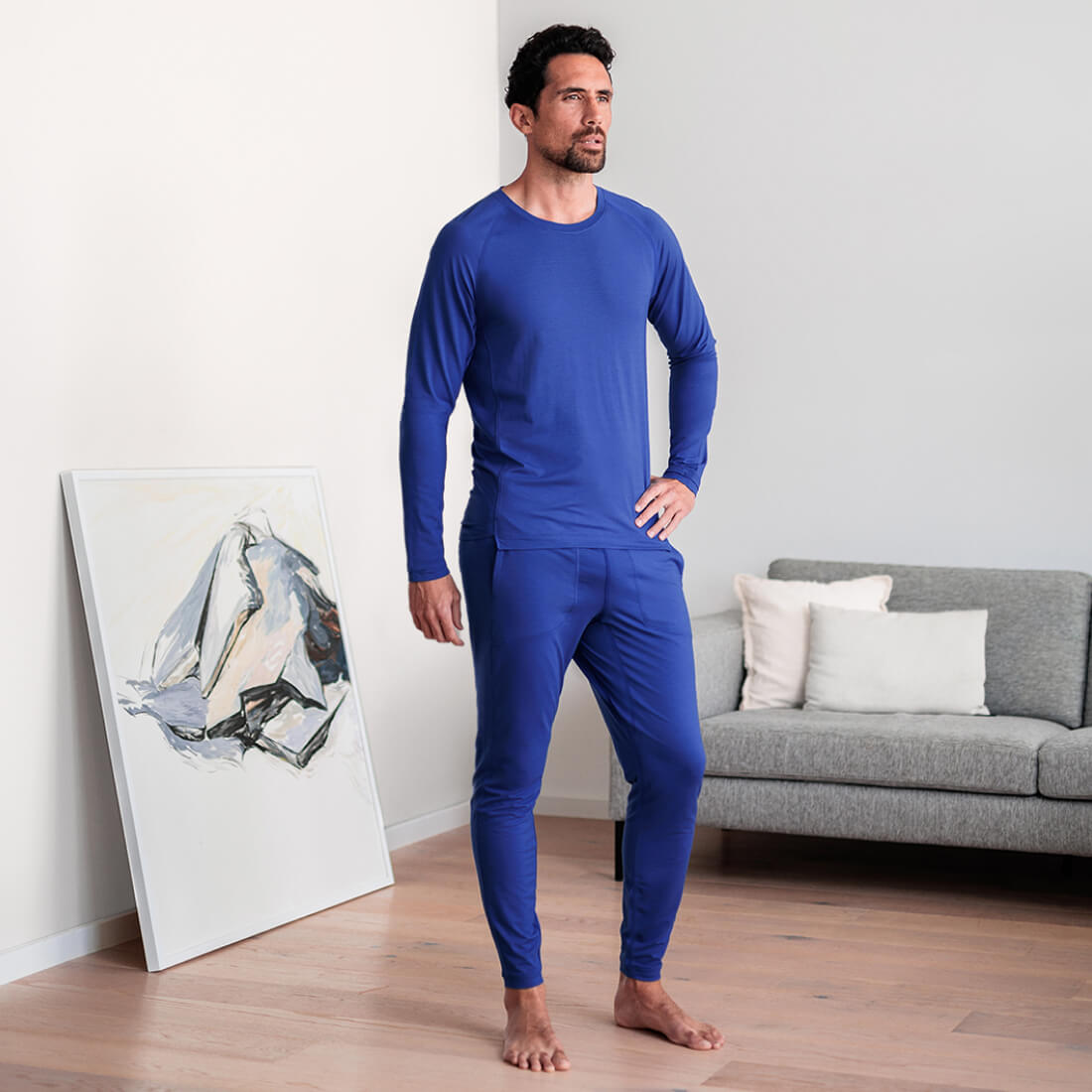 Recovery Pyjama Oberteil || Azure blue