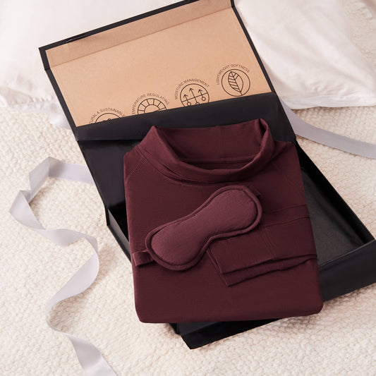 Geschenkset Nachthemd || Deep burgundy