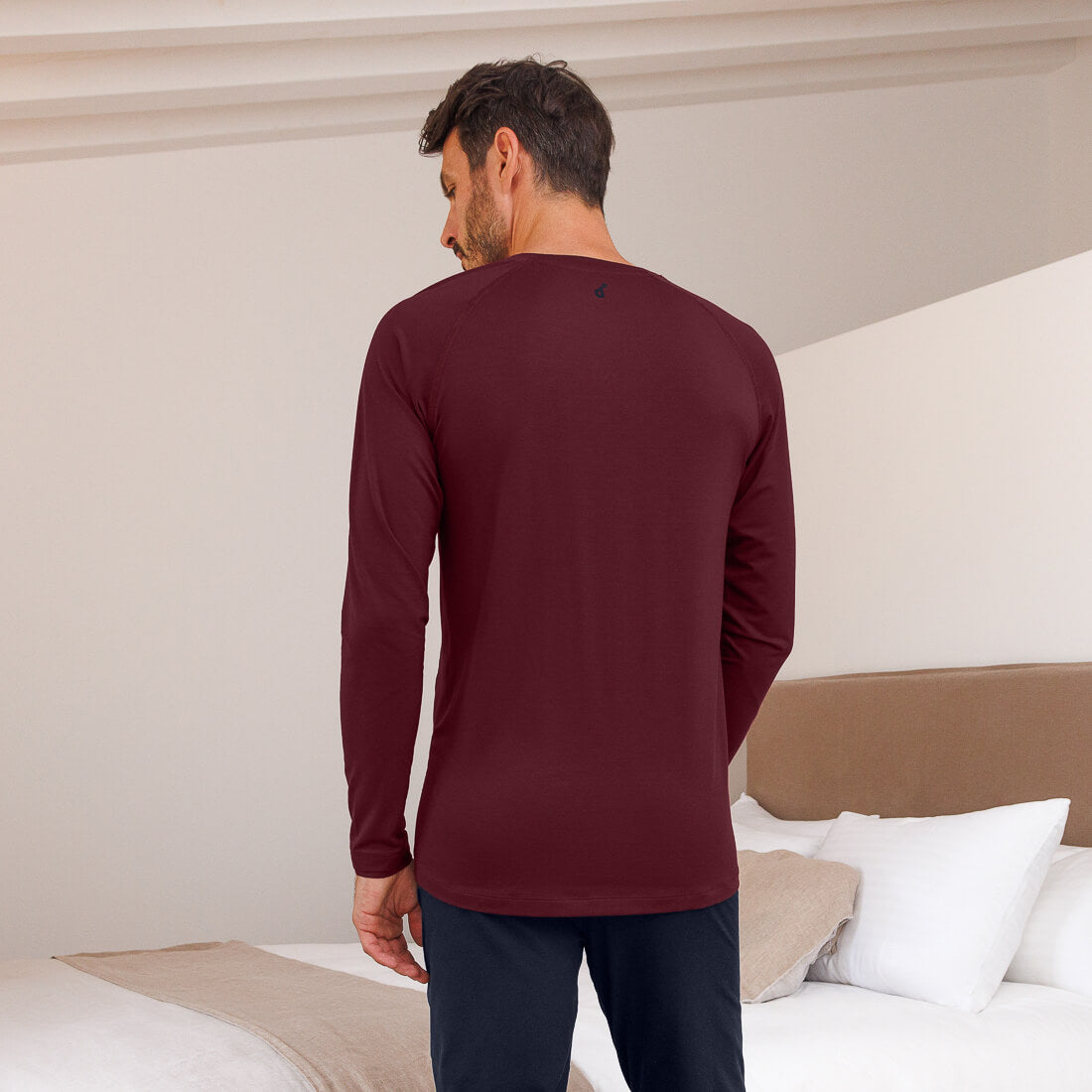 Funktionelle Pyjamas Herren || Burgundy