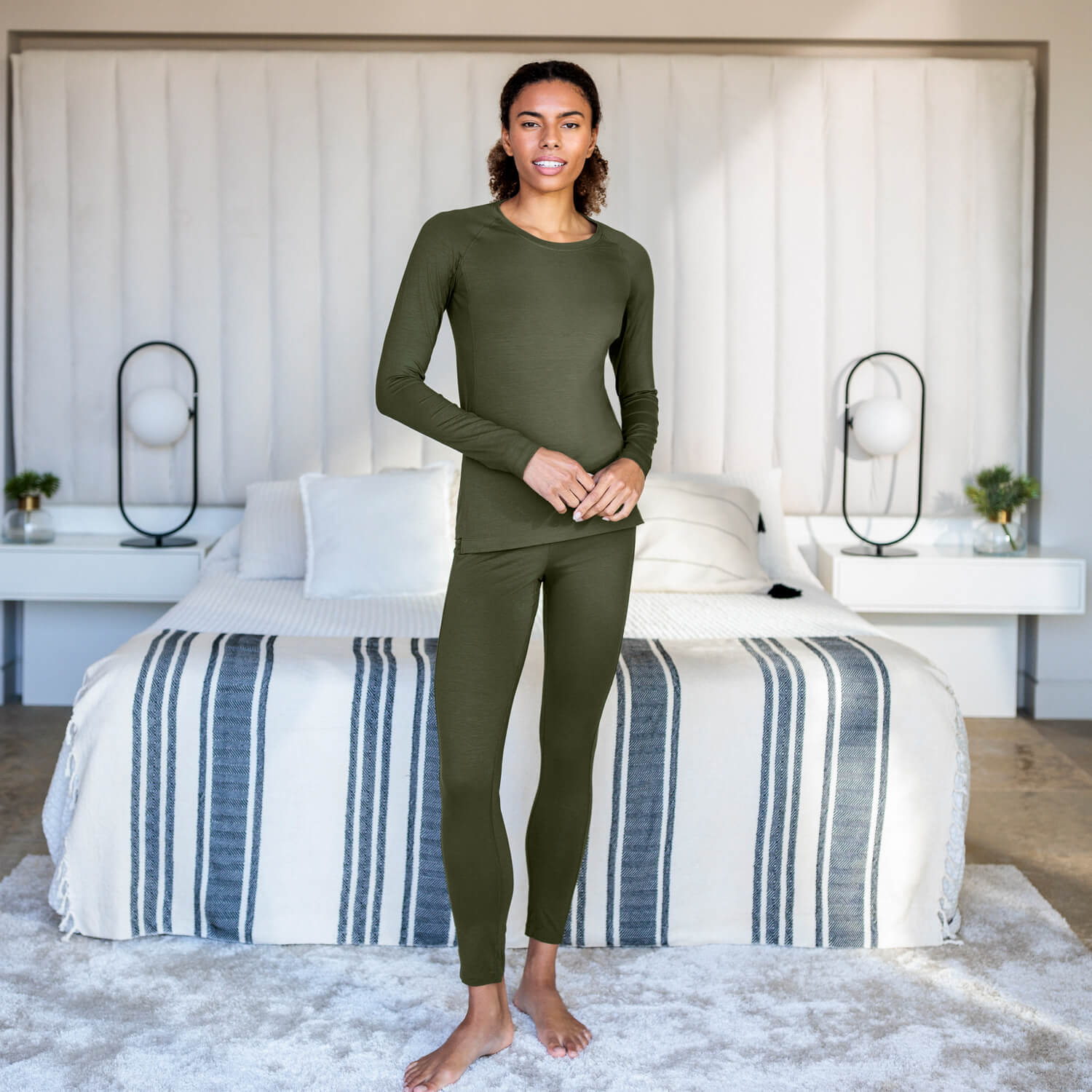 Recovery Langarm Damen || Olive green