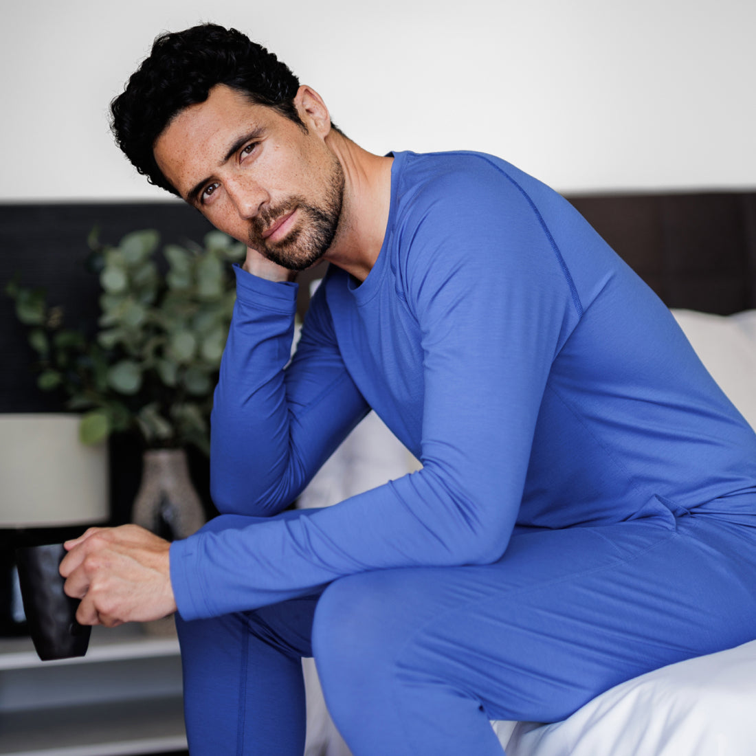 Recovery Pyjama Oberteil || Azure blue