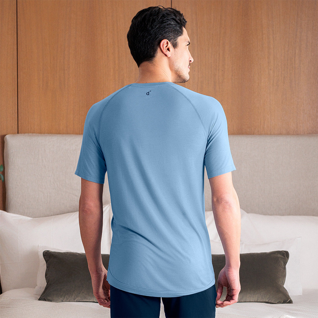 Schlaf T-shirt Herren || Steel blue