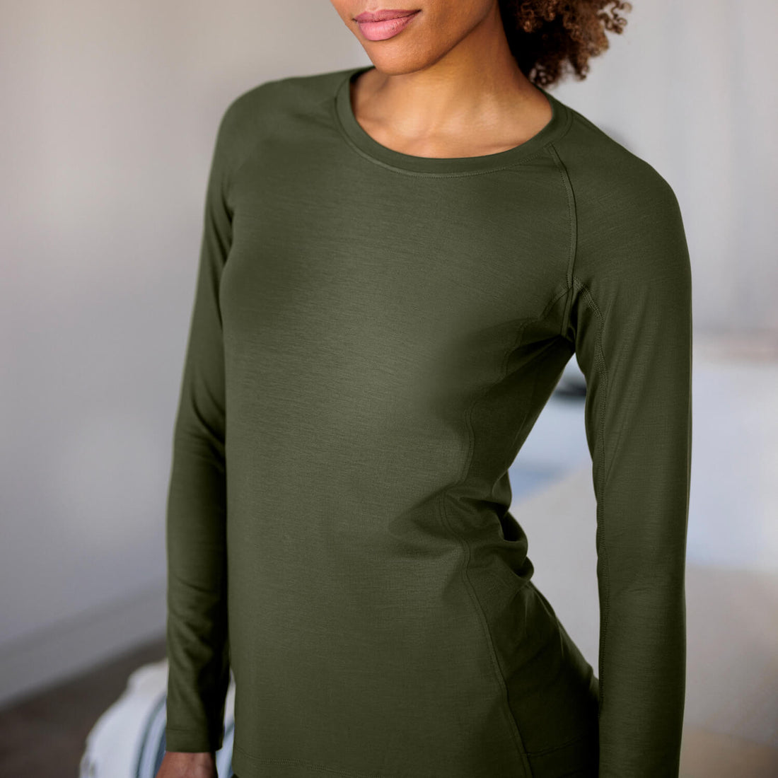 Recovery Langarm Damen || Olive green
