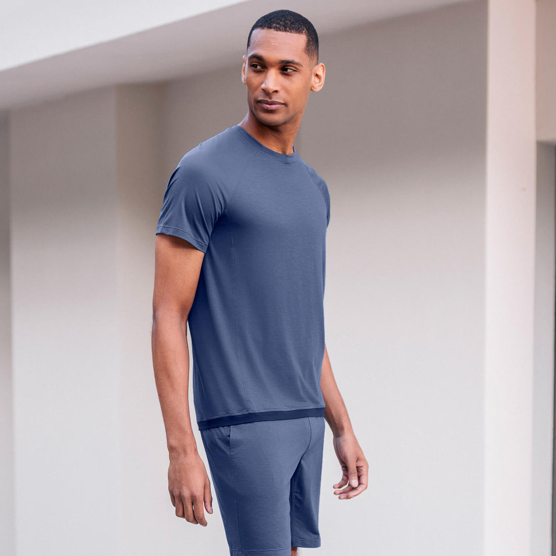 Kühlender Schlafanzug Herren || Coastal blue