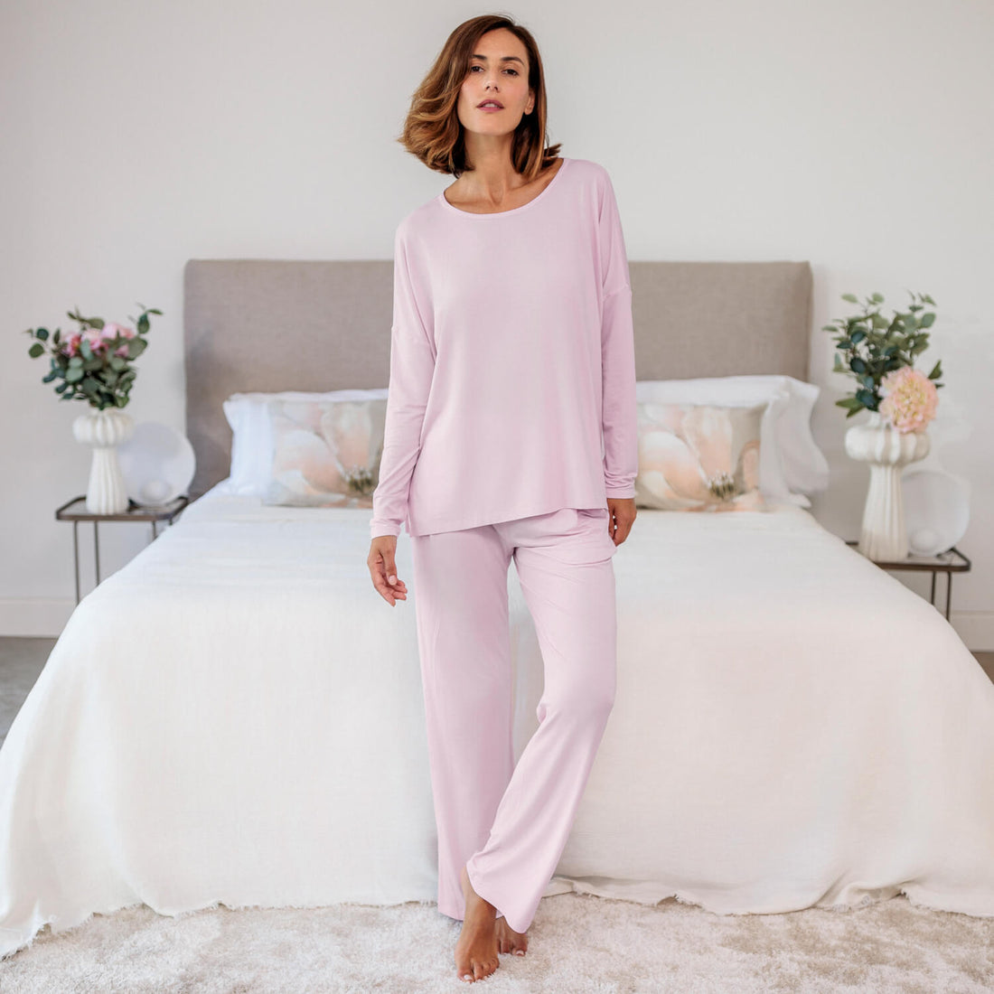 Lockere hose Damen || Pink blush