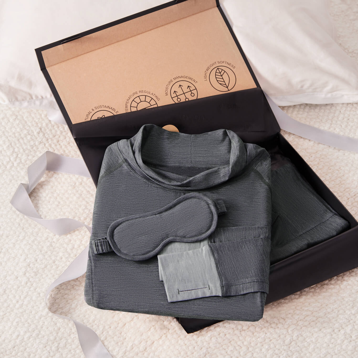 Geschenkset Pyjamas || Dark grey melange