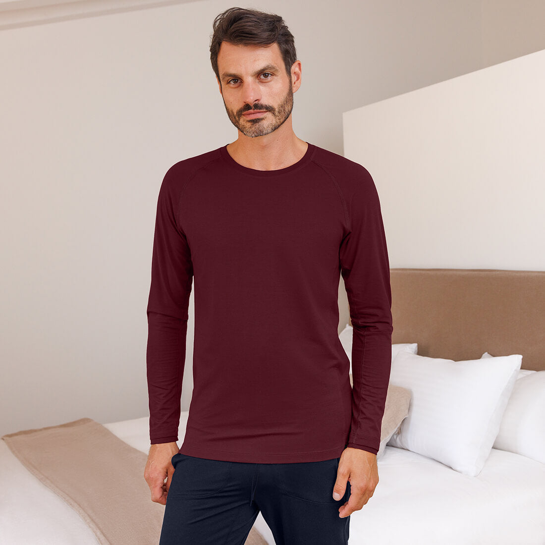 Funktionelle Pyjamas Herren || Burgundy