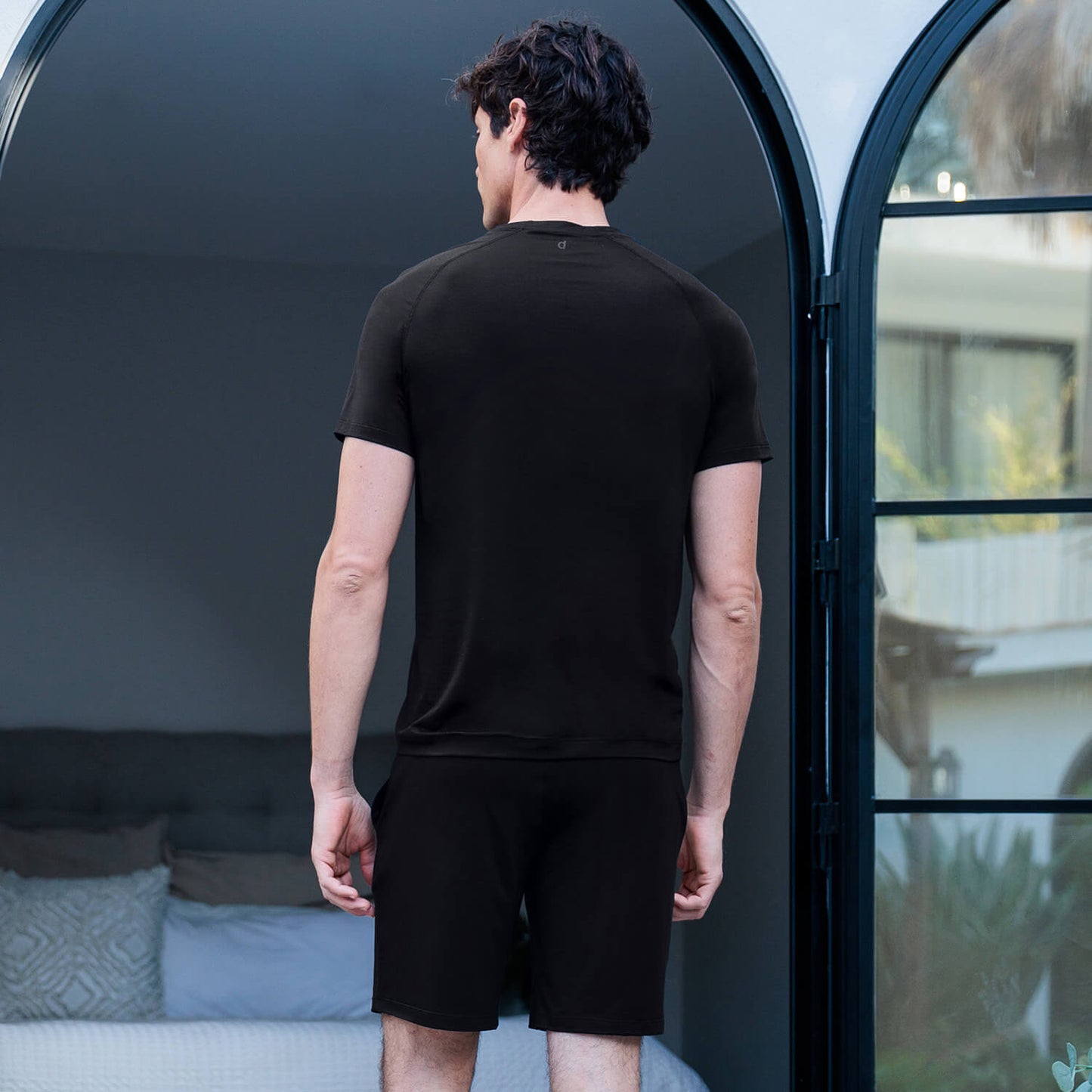 Sommer Pyjama T-Shirt Herren || Black