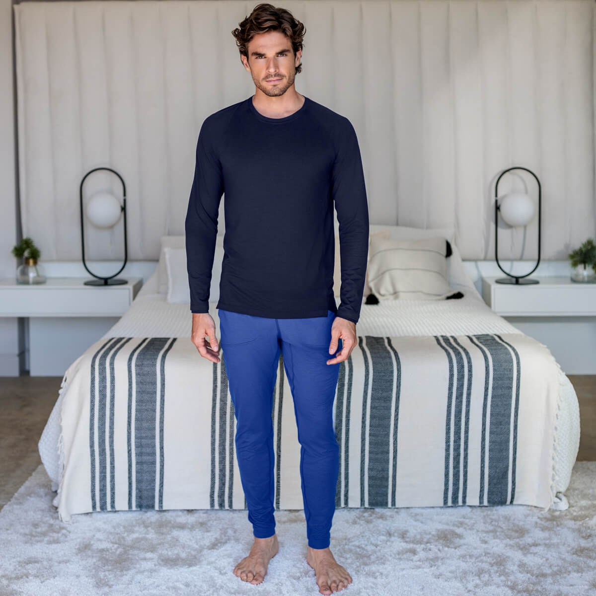 Recovery Pyjama Hose || Azure blue