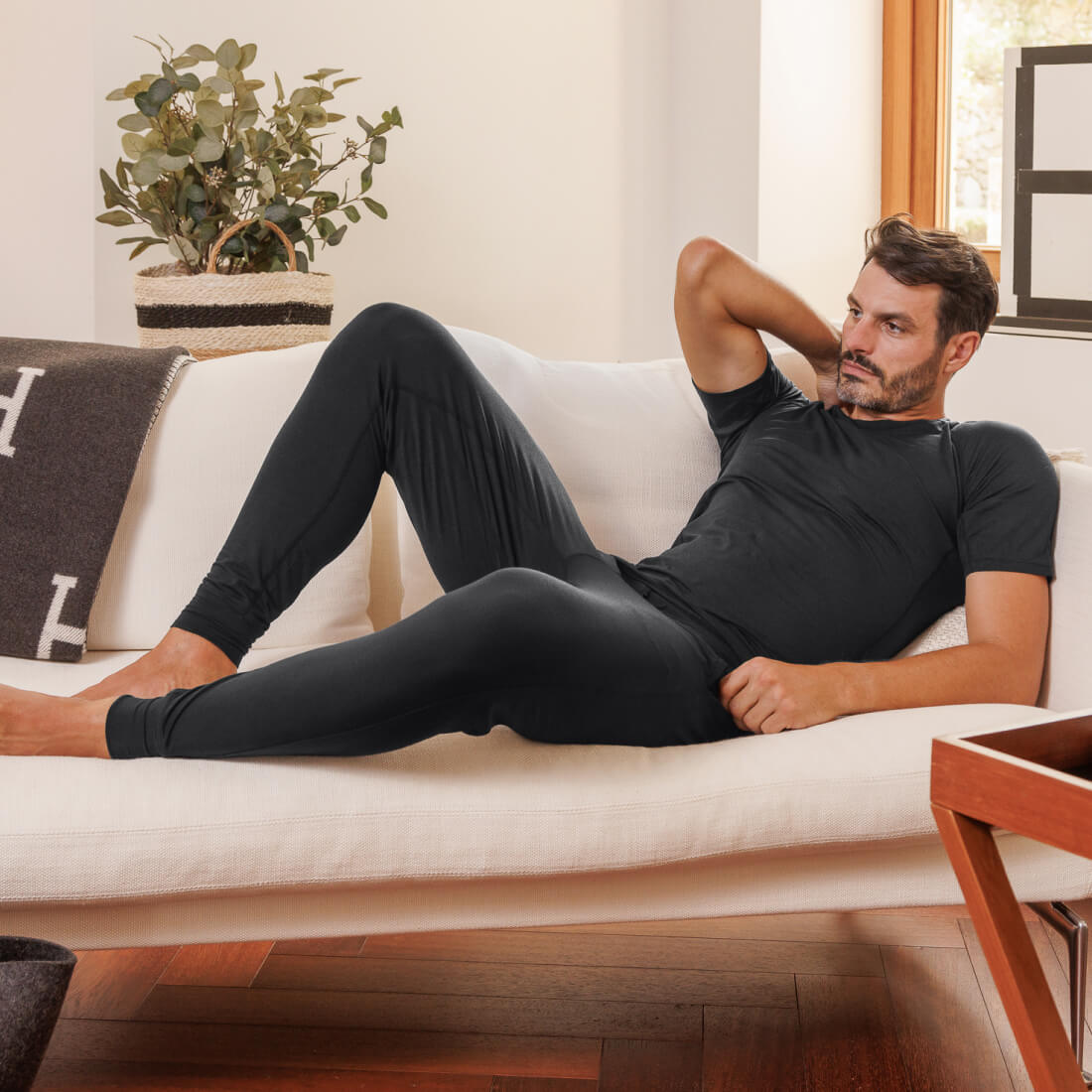 Pyjama Hose Herren || Black