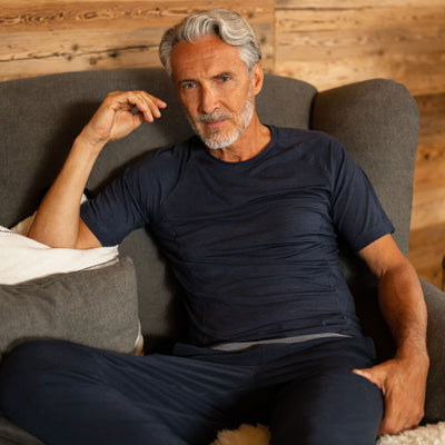 Merinowolle Schlafanzug || Winter night melange