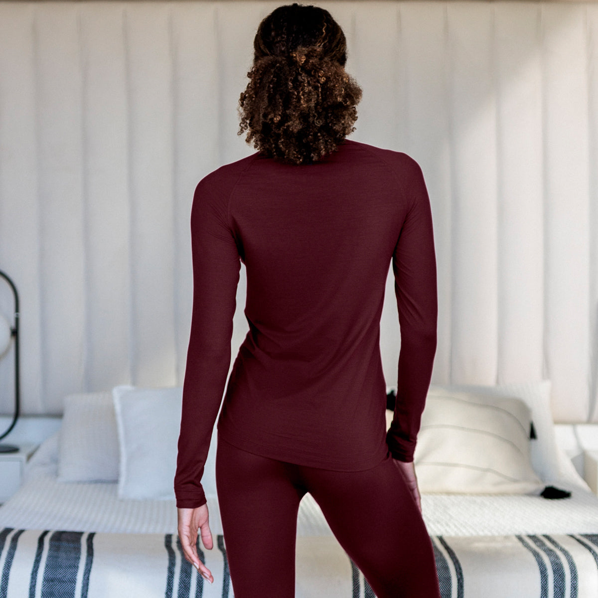 Funktionelle Pyjamas Damen || Burgundy