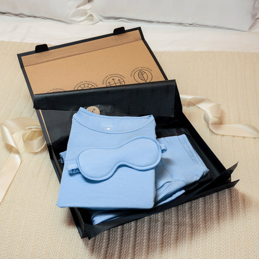 Geschenkset Pyjamas Damen || Pale blue