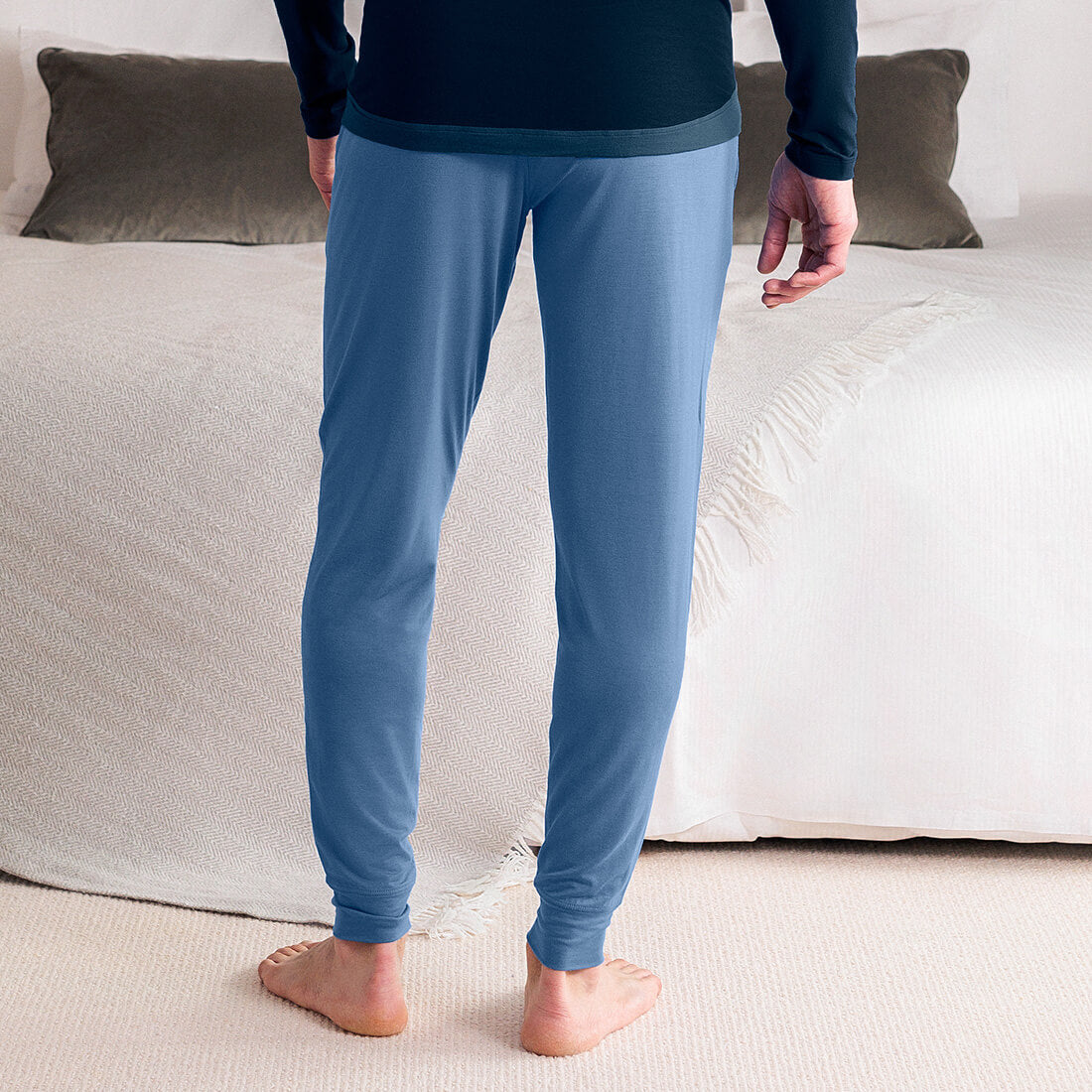 Pyjama Hose Herren || Sky blue