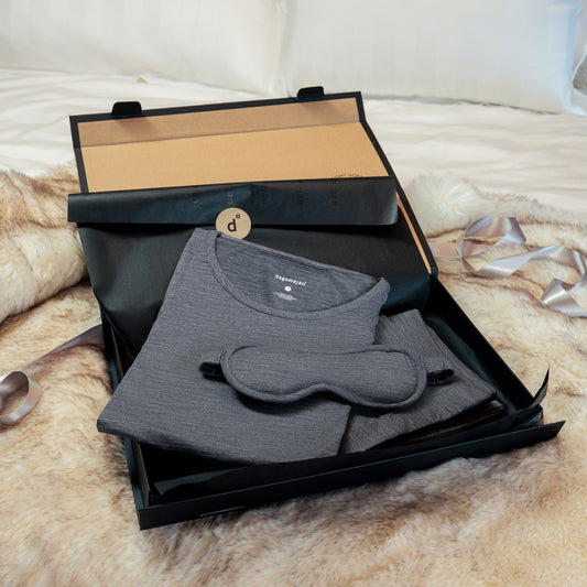 Geschenkset Damen Pyjamas || Dark grey melange