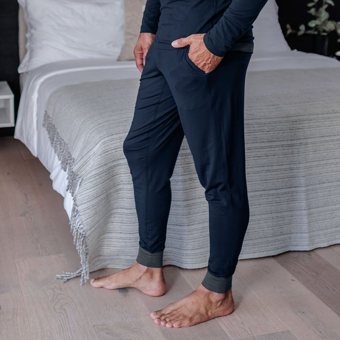 Pyjama Hose Herren || Midnight blue