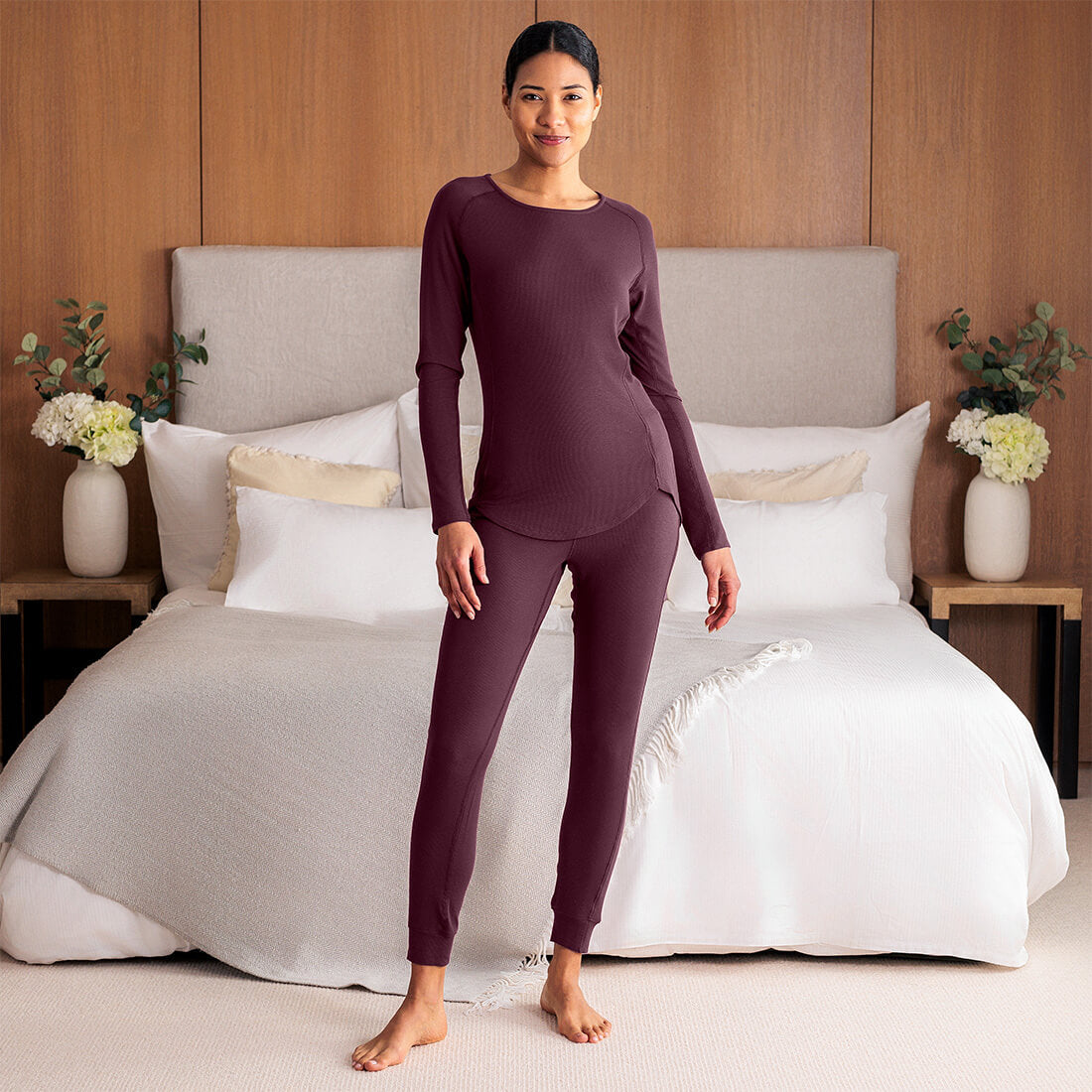 Temperaturregulierende Pyjama Hose || Mulberry