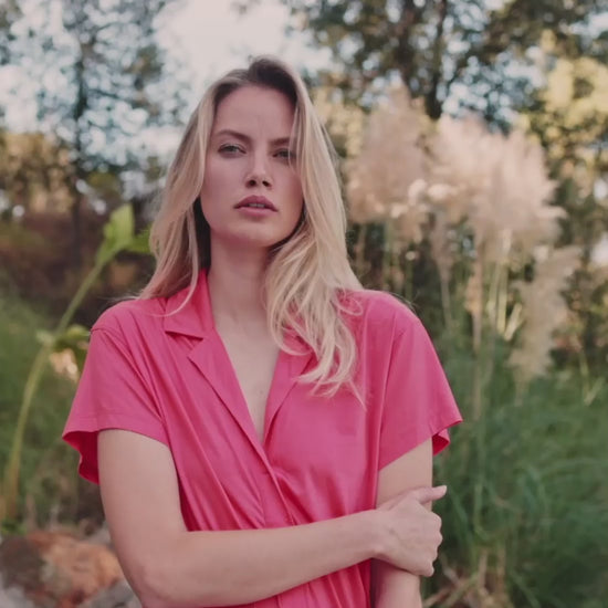 Kühlende Damen-Pyjama-Top || Raspberry