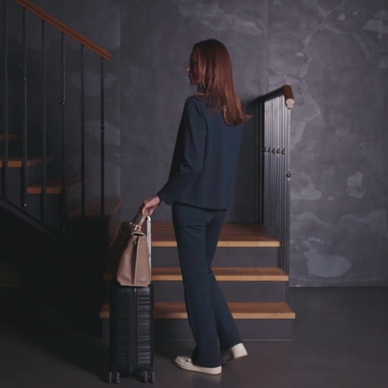 Bequeme Reisehose Damen || Navy blue