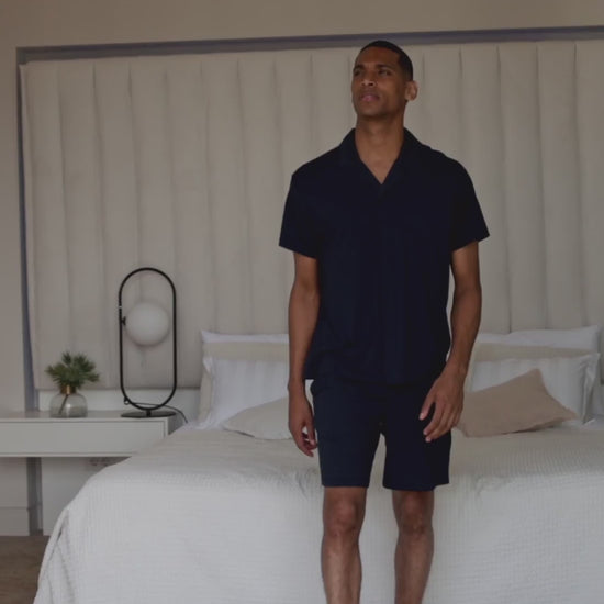 Schlaf T-shirt Herren || Navy blue