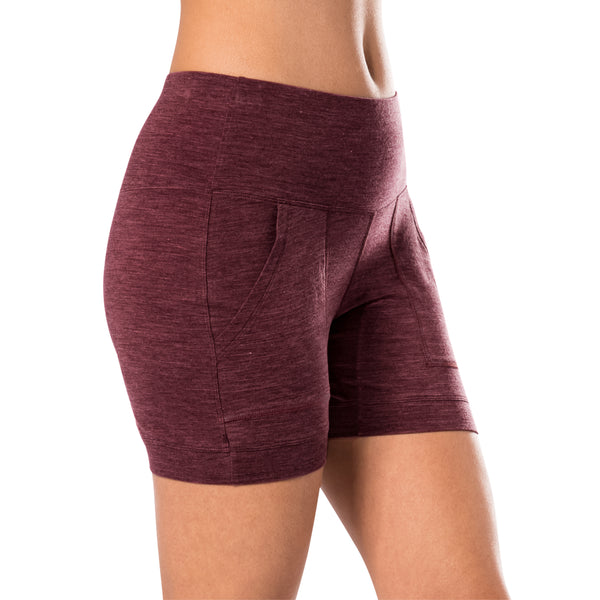 merino pyjamas damen burgundy melange close up