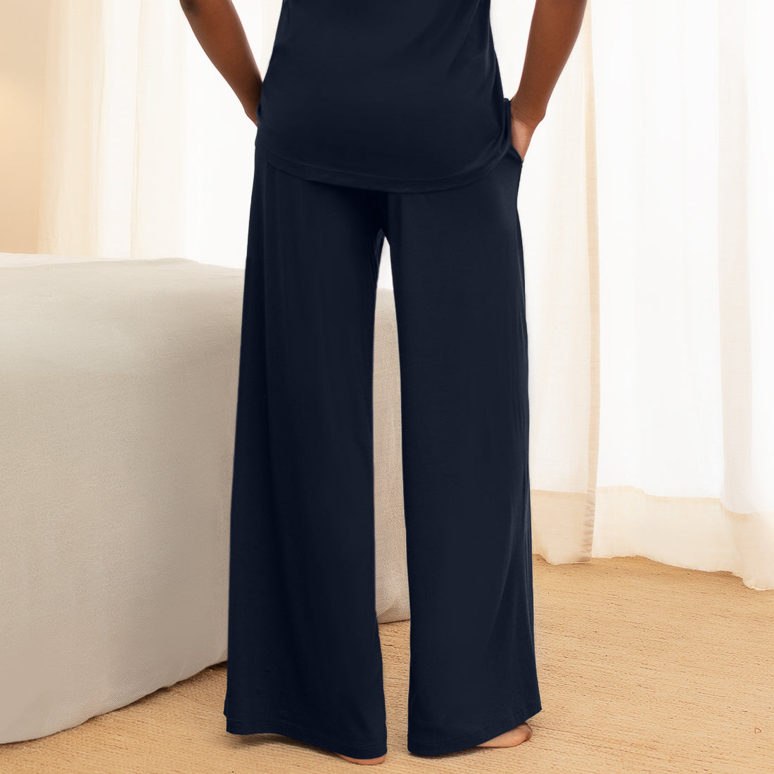 Kühlende Schlafanzug Hose Damen || Navy blue