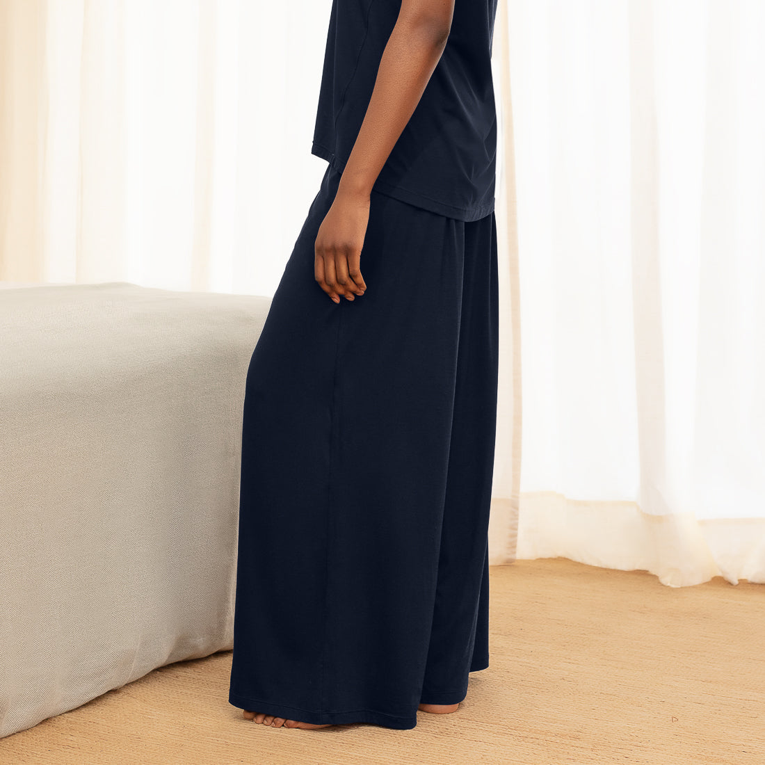 Kühlende Schlafanzug Hose Damen || Navy blue